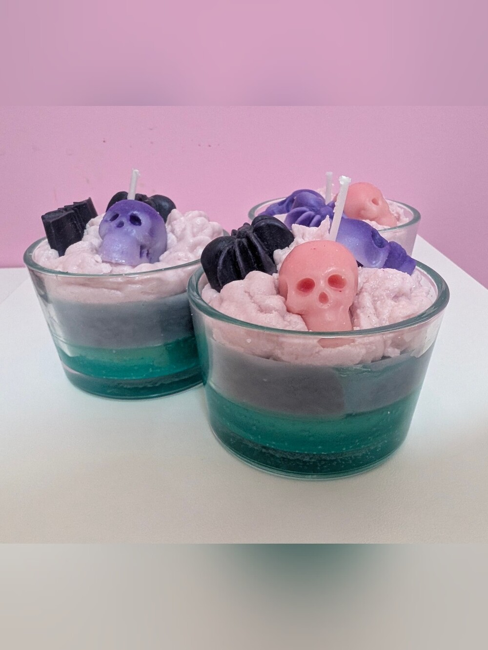 Handmade Toxic Brew Skull Candles